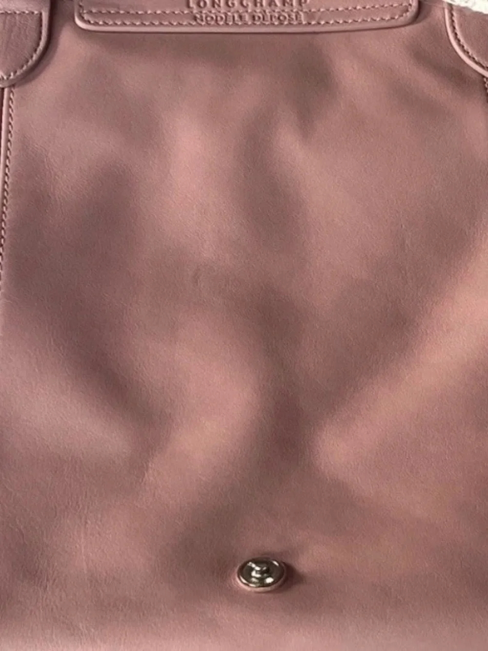 Longchamp Le Pliage Cuir Leather Shoulder Bag in Blush